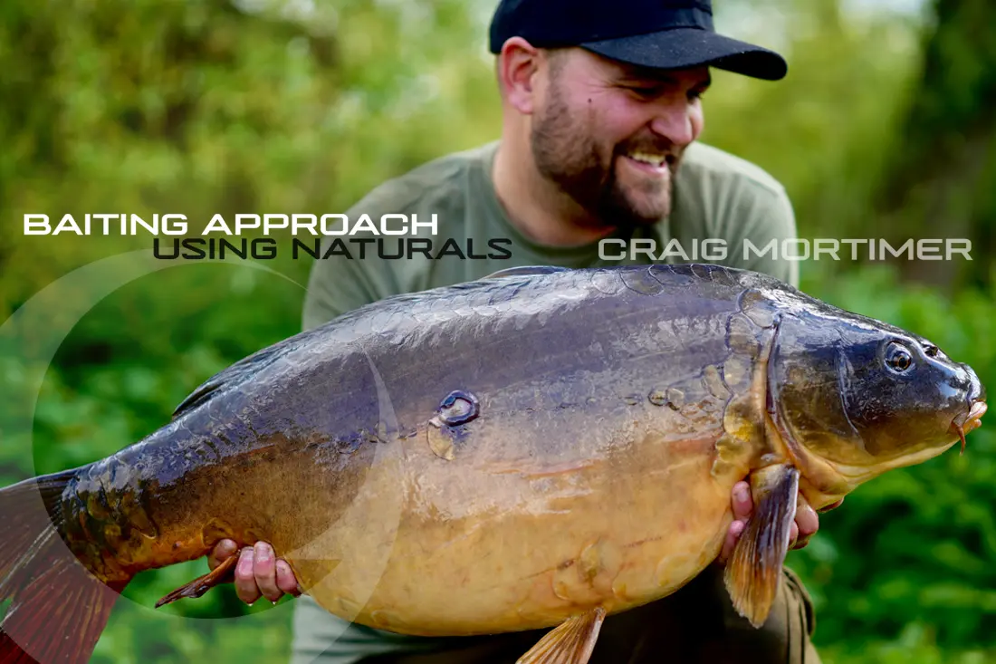 Carp baiting approach using naturals – Craig Mortimer